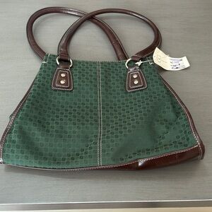 Nine & Co. Green and Brown Shoulder Bag